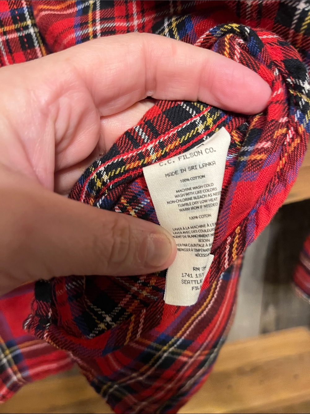 Filson Vintage Red Plaid Flannel XL - Picture 6 of 14